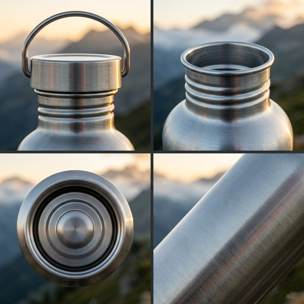 500/750/1000ml Stainless Steel Water Bottle Single Wall Large Capacity Wide Mouth Vacuum Flasks with Lid Cycling Drinkware Sports