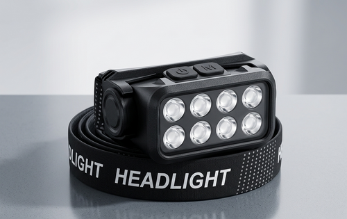 Motion Sensor Rechargeable Headlight Flashlight 8 LED Ultra Bright Headlights Fishing Headlamp LED Forehead Head Lamp Flashlights